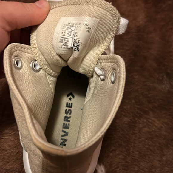 Converse Chuck Taylor All Star Move High Platform Shoes Size 8.5 Tan Farro - Picture 7 of 8